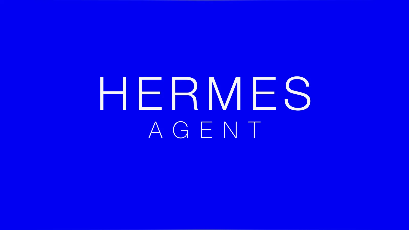 The Hermes Agent wordmark on a dark gradient background